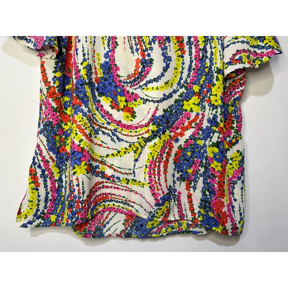 Talbots Floral Swirl Flutter Sleeves Blouse Plus Size EUC - Picture 12 of 13